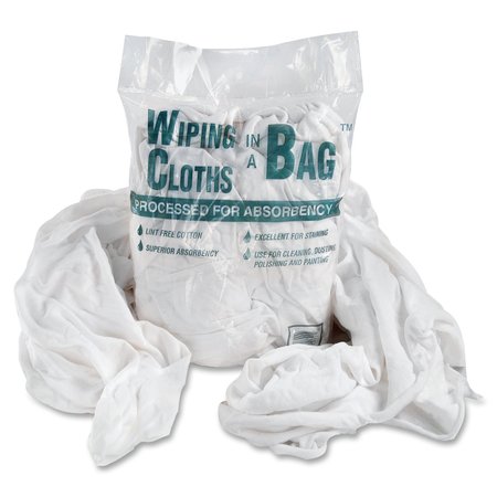 BAG A RAGS Cotton Wiping Cloths, Assorted Sizes, 1lb, WE/BE, PK 12 OFX00070CT